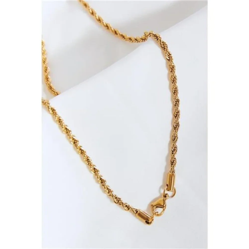 Brass Lightning Pendant Necklace